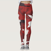 Rode camouflage leggings (Voorkant)