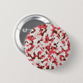 Rode camouflage ronde button 5,7 cm (Voorkant /achterkant)
