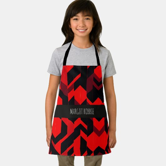 Rode camouflage scherpe hoek Geometrisch Patroon Schort (Insitu)