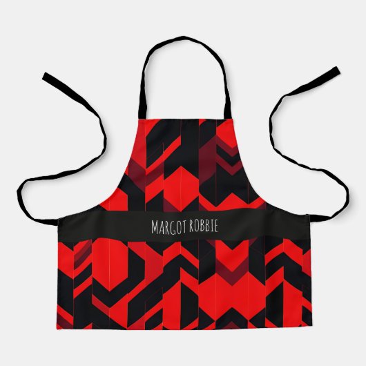 Rode camouflage scherpe hoek Geometrisch Patroon Schort (Voorkant)