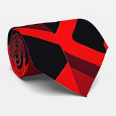 Rode camouflage scherpe hoek Geometrisch Patroon Stropdas (Opgerold)