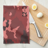 Rode camouflage theedoek (Quarter Fold)