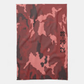 Rode camouflage theedoek (Verticaal)