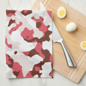 Rode camouflage theedoek (Quarter Fold)