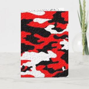 Rode camouflagepatronen kaart