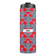 Rode Campanulapersonalisierte thermische tumbler