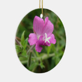 Rode Campion Wildflower Ornaments Keramisch Ornament (Rechts)