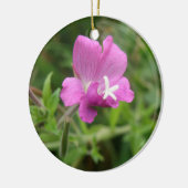 Rode Campion Wildflower Ornaments Keramisch Ornament (Links)
