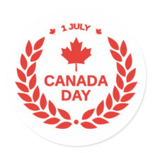 rode canadese dag maple leaf 1 juli Sticker
