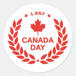 rode canadese dag maple leaf 1 juli Sticker