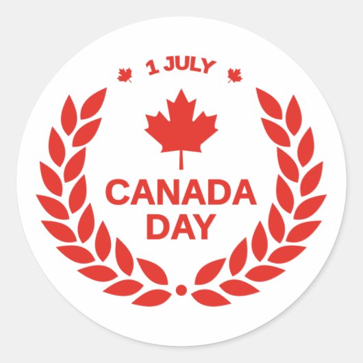 rode canadese dag maple leaf 1 juli Sticker (Voorkant)