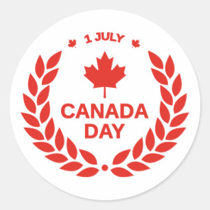 rode canadese dag maple leaf 1 juli Sticker