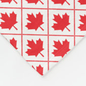 Rode Canadese esdoornblad witte achtergrond Fleece Deken (Hoek)