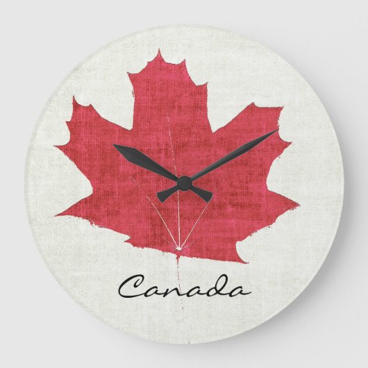 rode Canadese esdoornklok Grote Klok (Voorkant)