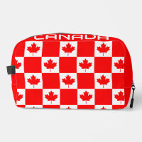 Rode Canadese vlag gepersonaliseerde toilettas