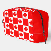 Rode Canadese vlag gepersonaliseerde toilettas Toilettasje (Rechterhoek)