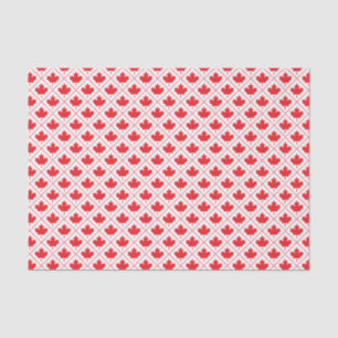 Rode Canadese vlag Maple Leaf Diamond Pattern Tissuepapier