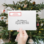 Rode Candiestrook Kerst Retouradres Etiket