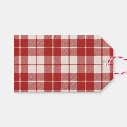 Rode Candy Cane Cadeaulabel (Voorkant (Horizontaal))