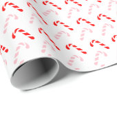Rode Candy Cane Kerst Inpakpapier (Rol Hoek)