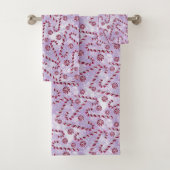 Rode Candy Cane Pepermunt Kerstmis Bad Handdoek (Insitu)