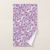Rode Candy Cane Pepermunt Kerstmis Bad Handdoek (Handdoek)