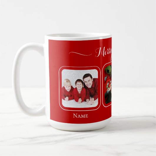 Rode canvas Kerstmis Familie Mok (Links)