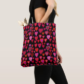 Rode canvas tas voor hartig ontwerp (Dichtbij)