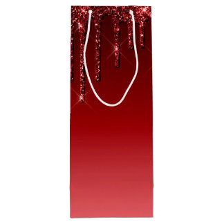 Rode Canvas tassen met diamantgarnaal Wijn Cadeautas