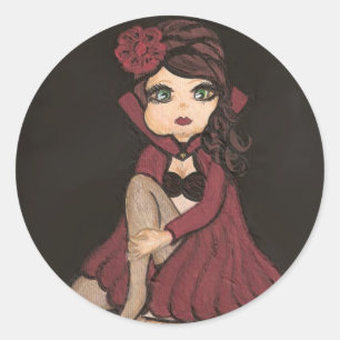 Rode cape Quantum Cutie Girl Sticker