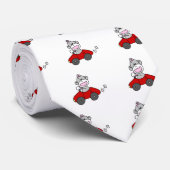 Rode Car Sock Monkey-shirts en cadeaus Stropdas (Opgerold)