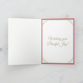 RODE CARDINALE BIRD MERRY SEASONS GREETDE HOLIDAY  FEESTDAGEN KAART (Binnen)