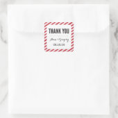 Rode carnaval strepen dank u voor Stickers (Tas)