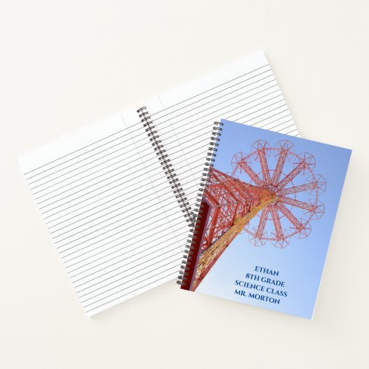Rode Carnaval Structuur Coney  Schoolklaslokaal Notitieboek (Binnen)