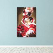 Rode carnavalsmasker in Venetië, Italië Canvas Afdruk (Insitu (Houten vloer))
