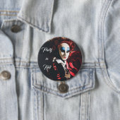 Rode carnavalsmasker in Venetië, Italië Ronde Button 7,6 Cm (In situ)