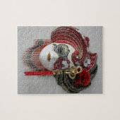 Rode carnavalsmasker, Mardi Gras, Venetië, vrouw Legpuzzel (Horizontaal)