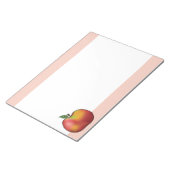 Rode Cartoon appelfruit met roze Notitieblok (Schuin)