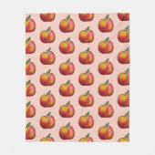 Rode Cartoon appelvruchten patroonherfsttijd Fleece Deken (Voorkant)
