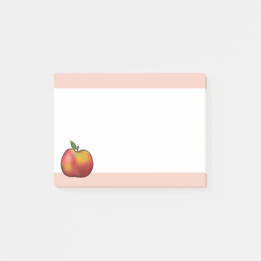 Rode Cartoon Apple en roze Post-it® Notes (Voorkant)