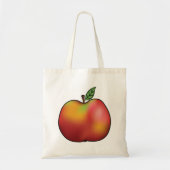 Rode Cartoon Apple Fruit Tote Bag (Voorkant)