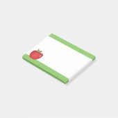 Rode Cartoon Apple Post-it® Notes (Schuin)