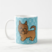 Rode Cartoon Australian Terrier Koffiemok (Links)