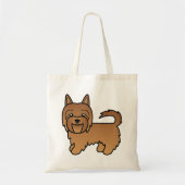 Rode Cartoon Australische Terrier Tote Bag (Voorkant)