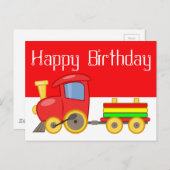 rode cartoon briefkaart (Voorkant / Achterkant)