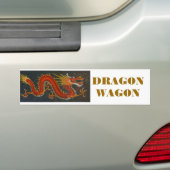 RODE CARTOON DRAGON BUMPERSTICKER (Op auto)