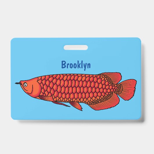 Rode cartoon in Arowana Badge (Voorzijde)