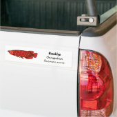 Rode cartoon in Arowana Bumpersticker (Op Truck)