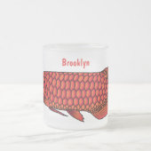 Rode cartoon in Arowana Matglas Koffiemok (Center)