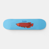 Rode cartoon in Arowana Persoonlijk Skateboard (Horizontaal)